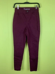 No Boundaries Jeans Juniors Size Medium 7-9 Burgundy Super High Rise Pants - Picture 1 of 10