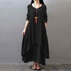 Literary Style Fake Two Piece Long Skirt  Spring and Autumn