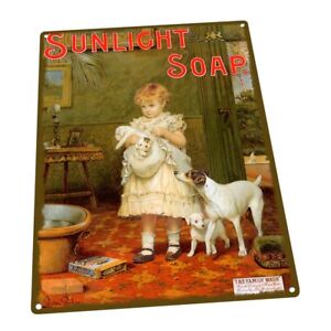Sunlight Soap Metal Sign; Wall Decor for Bath or Laundry