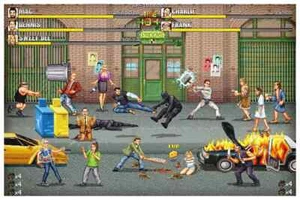 Aled Lewis The Gang Gets Street Justice Limited Print #43/50 Gallery1988 24x36 - Picture 1 of 11