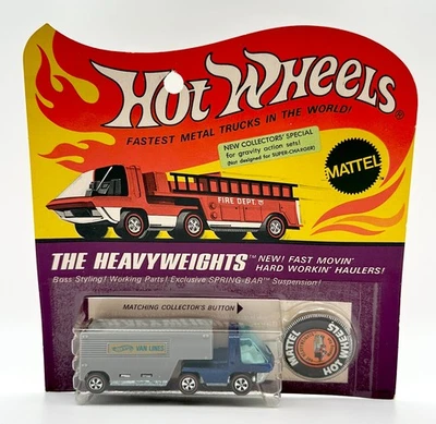 Vintage Hot Wheels Redline 1970 AMAZING Blue Moving Van CANADIAN Blister Pack! - Image 1 of 4