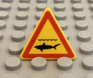 LEGO Beach Insegna Nuoto Oceano, Squalo nell'acqua, Avvertimento (Stampato) - Foto 1 di 2