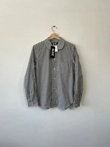 Comme Des Garcons Black AD2010 Vertical Stripe Shirt Grey/White/Orange Womens - Picture 1 of 16