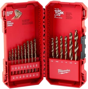 Milwaukee 48-89-2338 23pc Red Helix Cobalt Drill Bit Set 1/16-3/8" - Picture 1 of 3