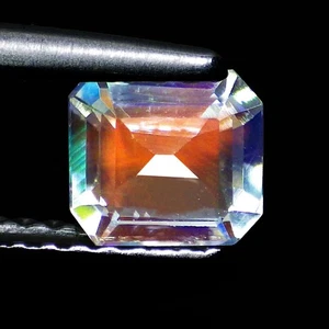 0.70 Ct Square Dainty Top Grade (5 x 5 mm) 100%Natural Faceted Rainbow Moonstone - Picture 1 of 7