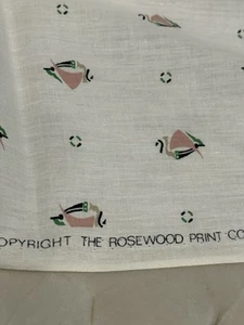 3 yards + Vintage fabric The Rosewood Print Company light weight 60" x 140” - Picture 1 of 11