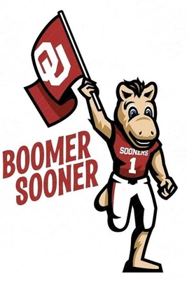 Oklahoma Sooners Sticker NCAA Football Die Cut Laminated - Image 1 of 2