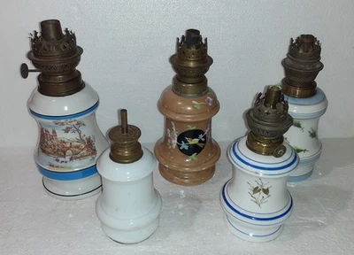 LOT N° 2 POUR REVENDEURS LOT 5 LAMPES DITES DE COUTURIERES EN FAÏENCE 19 ème - Photo 1/4