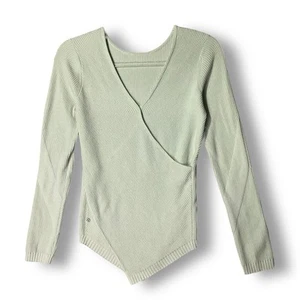 Lululemon Wrap It Back Pullover Gr. 8 Sea Breeze grün Rippstrick Athleisure - Bild 1 von 11