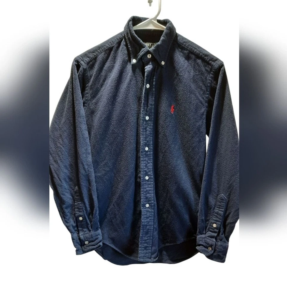 Polo Ralph Lauren Shirt Boys 16 Blue Flannel Preppy Classic Casual Travel - Image 1 of 4