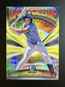 2025 Bowman Chrome Baseball Carson Williams Max Volume #MV-5 Rays - Bild 1 von 2