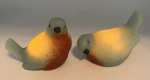 Set Of 2-Candle Impressions flameless Candles-mini Blue Birds- Work - Picture 1 of 9