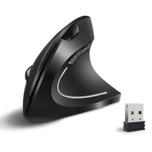 Vertical Wireless Mouse 2.4GHz Rechargeable Vertical Mouse for PC Desktop Laptop - Picture 1 of 8