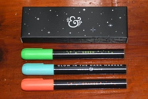Archer & Olive Glow In the Dark Marker Set of 3 Haunted Hollow Halloween Box - Picture 1 of 6
