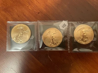 LOT OF 3 ONE OUNCE 2012 GOLD AMERICAN EAGLE COINS - Image 1 of 4
