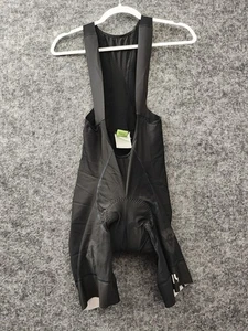GFNY Race Black On Black Padded Bib Shorts Cycling XS Pull On Made in Italy - Picture 1 of 7