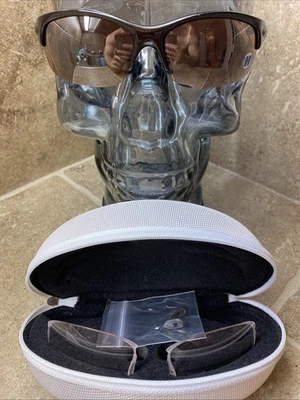 Oakley Commit Brown Pearl Frame Sunglasses 03-786 Half Rim w/CASE & EXTRA LENS - Image 1 of 4