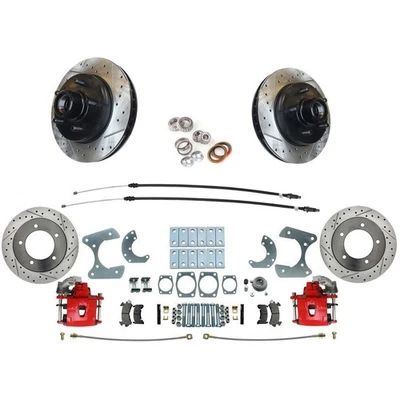 1973-79 Ford F-100 Front Disc Rotors & Rear Disc Brake Conversion-RED Calipers - Image 1 of 4