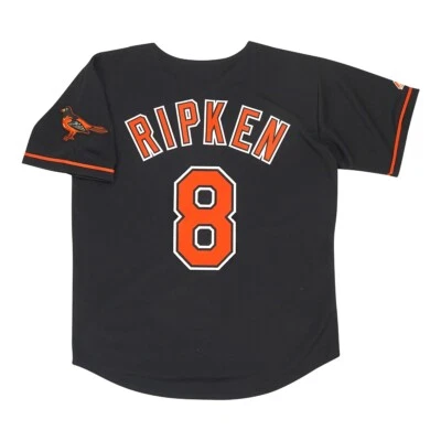 Cal Ripken Jr. Baltimore Orioles Men's Alternate Black Jersey w/ Team Patch - Imagem 1 de 4