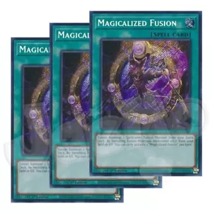 Yugioh - Magicalized Fusion x 3 - 1st Edition Secret Rare NM - Free Holo Card - Picture 1 of 1