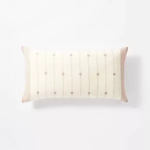 Cuscino lombare Studio McGee Soglia Dobby a righe, crema/ruggine - Foto 1 di 1