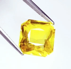 Gemas octágonas de 11 quilates certificadas piedras preciosas sueltas de zafiro amarillo natural de Ceilán O125 - Imagen 1 de 12