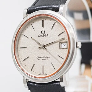 **NEAR MINT** Vintage OMEGA Constellation Cal.1332 Quartz Push Crown Silver Mens - Picture 1 of 16