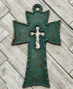 Blue Patina Cross (MC15) - Picture 1 of 4