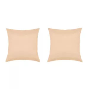 22x22 Tan Beige Throw Couch Bed Pillow Covers Minimalist Home Decor 2Pk Neutral - Picture 1 of 3
