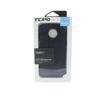 Capa protetora camada dupla Incipio para Motorola Moto Z3 Play preta - Imagem 1 de 3