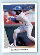 1990 Leaf Alfredo Griffin Los Angeles Dodgers #95