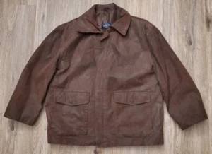 NRA Concealed Carry Genuine Leather Jacket Aunthentic Gear Brown Lg Yellowstone - Picture 1 of 11