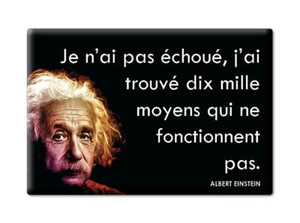 ALBERT EINSTEIN APHORISMS QUOTES ""FAILED FOUND WORK"" MAGNET -23 - Picture 1 of 8