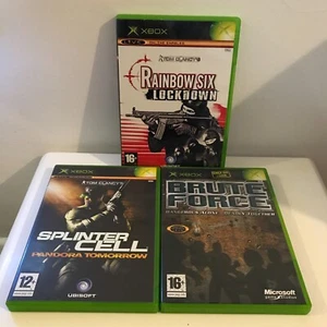 Xbox Game Bundle Orginal Splinter Cell pandora tomorrow Brute force rainbow six - Picture 1 of 8
