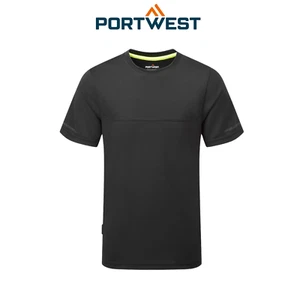 T-shirt leggera Portwest EV4 S/S slim fit abbigliamento da lavoro sicurezza outdoor maglietta-EV411 - Foto 1 di 7