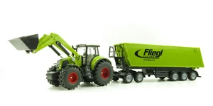 Siku 1949 Claas Axion 850 Tractor with Frontloader, Dolly Tipping Trailer 1:50 - Picture 1 of 11