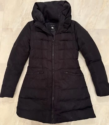 Chaqueta de plumón Zara para mujer - S para mujer - Negra - Cuello alto - Abrigo largo de invierno - Cremallera Foto 1 de 4