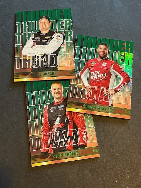 2023 Panini Chronicles NASCAR Racing Thunder Inserts Green Foil A0243 - Image 1 of 1