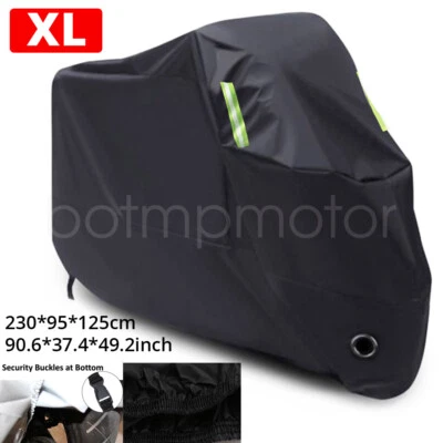 Cubierta de motocicleta XL negra antipolvo solar protector UV apto para Suzuki GSXR600 GSXR750 Foto 1 de 3