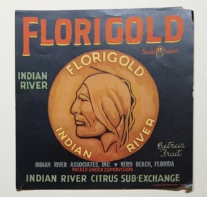 Florigold Indian River Crate Label - Picture 1 of 1
