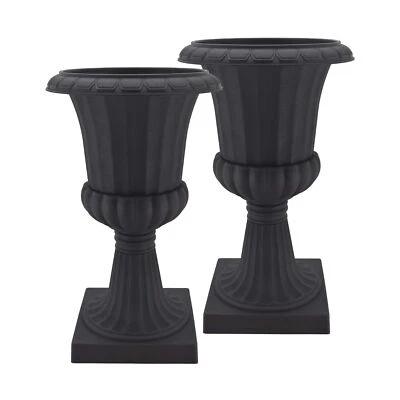 Urna de plástico de lujo PL51BK-2 (paquete de 2), negra, 16"x27" 16"x27" Foto 1 de 4