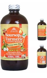 Soursop & Turmeric Detox Living Bitters By Essential Palace 5 In 1 Herbal Tonic - Picture 1 of 1