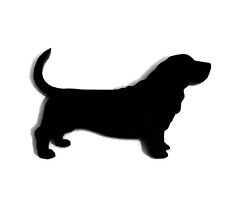 Basset Hund Kühlschrank Magnet Schwarz Laserschnitt