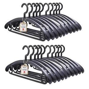 20 Pack Heavy Duty Plastic Hangers 25lb Capacity Swivel Hook Clothes Hanger W... - Picture 1 of 6