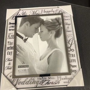 Malden International Designs Wedding Frame for 8 x 10 Photos Nib Silver Cs5 - Picture 1 of 5