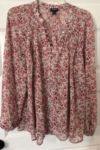 Torrid Sheer Floral Women's Blouse Plus Size 1 Sleeve - Picture 1 of 3