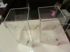 D92 ACRYLIC BOX JEWELRY DISPLAY BOX 8 X 8 X 16 LOT OF 2 FREE SHIPPING - Picture 1 of 5