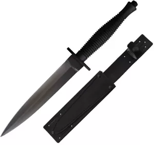 Mikov Commando Dagger Fixed Knife 6.5" Carbon Steel Blade Metal Alloy Handle - Picture 1 of 3