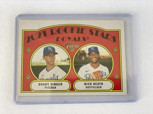 2021 Topps Heritage Royals Rookie Stars Brady Singer & Nick Heath #129
