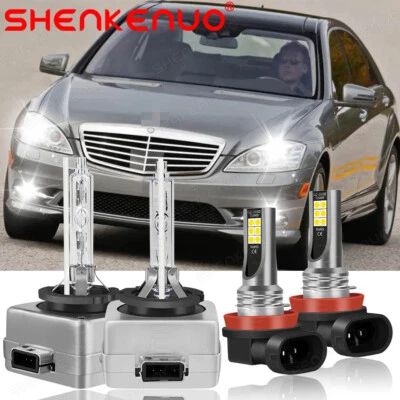 For Mercedes-Benz S550 2007-2010 LED HID Xenon Headlight Hi/Lo+Fog Light Bulbs - Image 1 of 4
